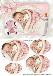 Cute Babygirl Sleeping, Oval Pyramids