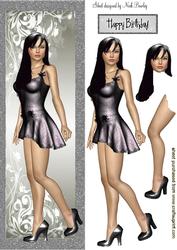 Pretty in Her Black Dress and Matching Shoes Tall Dl
