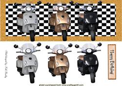White, Gold, Black Scooters Dl