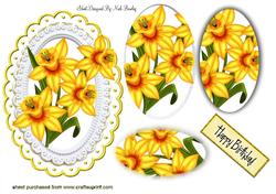 Golden Daffodils, Oval Pyramids