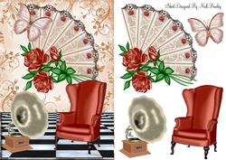 Lace Fan with Rose with a Touch of Nostalgia