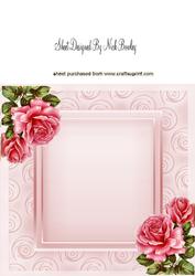 Pretty in Pink with Roses 8x8 Insert