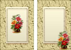 Pretty Garden Flowers in a Pot A5 Insert