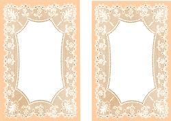 Vintage Peach Lace A5 Insert