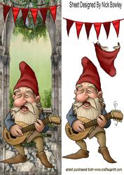 Grandad Gnome with His Mandolin Tall Dl