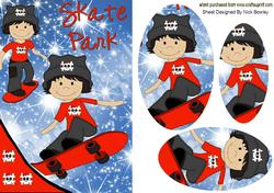 Skate Park Boys in Red Oval Pyramids