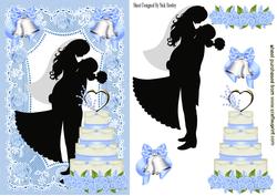Swept Off My Feet! Blue Wedding Silhouette