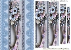 Pretty Floral Border on Lace Pyramids