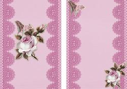 Pretty Pink Rose & Butterflies A5 Insert