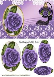 Perfume and Purple Roses Oval Pyramids