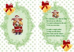 Love You Santa, A5 Insert with Verses