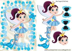 Faerie Princess with Blue Birds in Bubble Frame