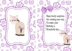 Donkey Wearing a Daisy Hat A5 Insert with Verse