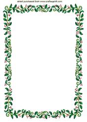 Lovely Holly Insert for A4 Card
