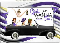 Time to Party with My Friends in Purple A4