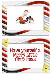 Santa and Friends with Cheeky Star A5 Insert Words