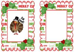 Don't Eat Me, Funny Turkey A5 Insert