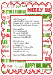 Christmas Words Scalloped Frame A4 Insert with Verse