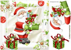 Lovely Santa with Lots of Pressies 8x8