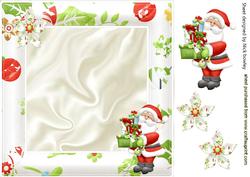Lovely Santa with Lots of Pressies 8x8 Insert