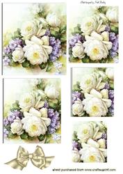 Cream Roses, & Lilac Flowers Pyramids
