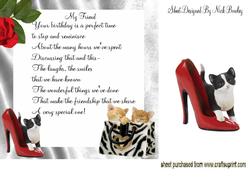 Playful Kittens in Handbag and Shoes 7x7 Insert (friend)