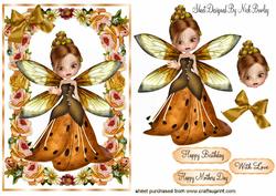 Flower Faerie in Rose Frame