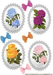 Pretty Floral Toppers in Diamond Frames
