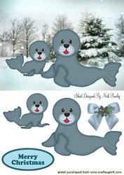 Seals Exploring in the Snow