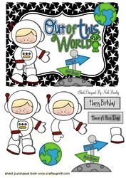 Out of This World with Astronaut in Star Frame
