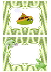 Toony Boat with Dolphin and Crab A5 Insert