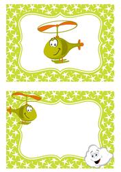 Green Toony Face Little Helicopters A5 Insert