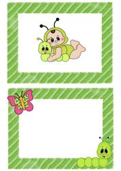 Little Wiggle Worm! with Baby & Butterflies A5 Insert