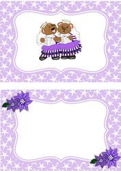 Christmas Carol Singing Teddies A5 Insert