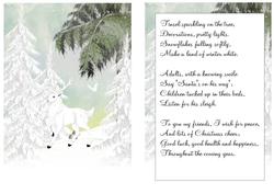 White Stag with Snow on Trees, A5 Insert with Verse