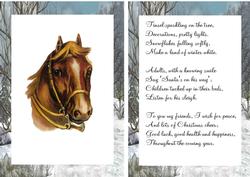 Horse in a Field of Snow A5 Insert with Verse