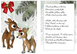 Rudey & Girlfriend in Snow, Card & Insert