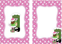 Little Girl Posting Her Letter to Santa A5 Insert