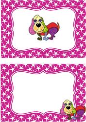 Funky Coloured Toony Dog in Star Frame A5 Insert
