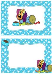 Toony Dog with Dog Bowl A5 Insert