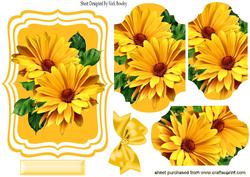 Pretty Yellow Sunflowers Bracket Pyramids