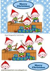 Santas Christmas Elves in the Workshop