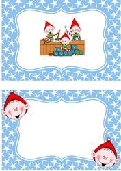 Santas Christmas Elves in Workshop A5 Insert