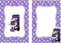 Little Girl in Purple Letter for Santa A5 Insert
