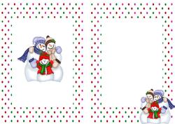 The Snowman Family with Big Red Bow A5 Insert