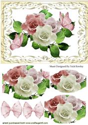 Pink and White Roses Bracket Pyramids
