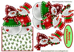 Illuminated Snowmen, Over the Edge Card