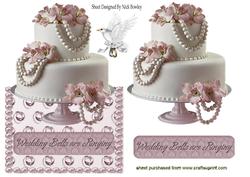 Wedding Bells Are Ringing Over the Edge Card with Cake