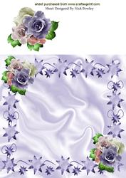 Pretty Pink/lilac Roses 8x8 Insert