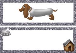 Cute Sausage Dog in White Dl Insert